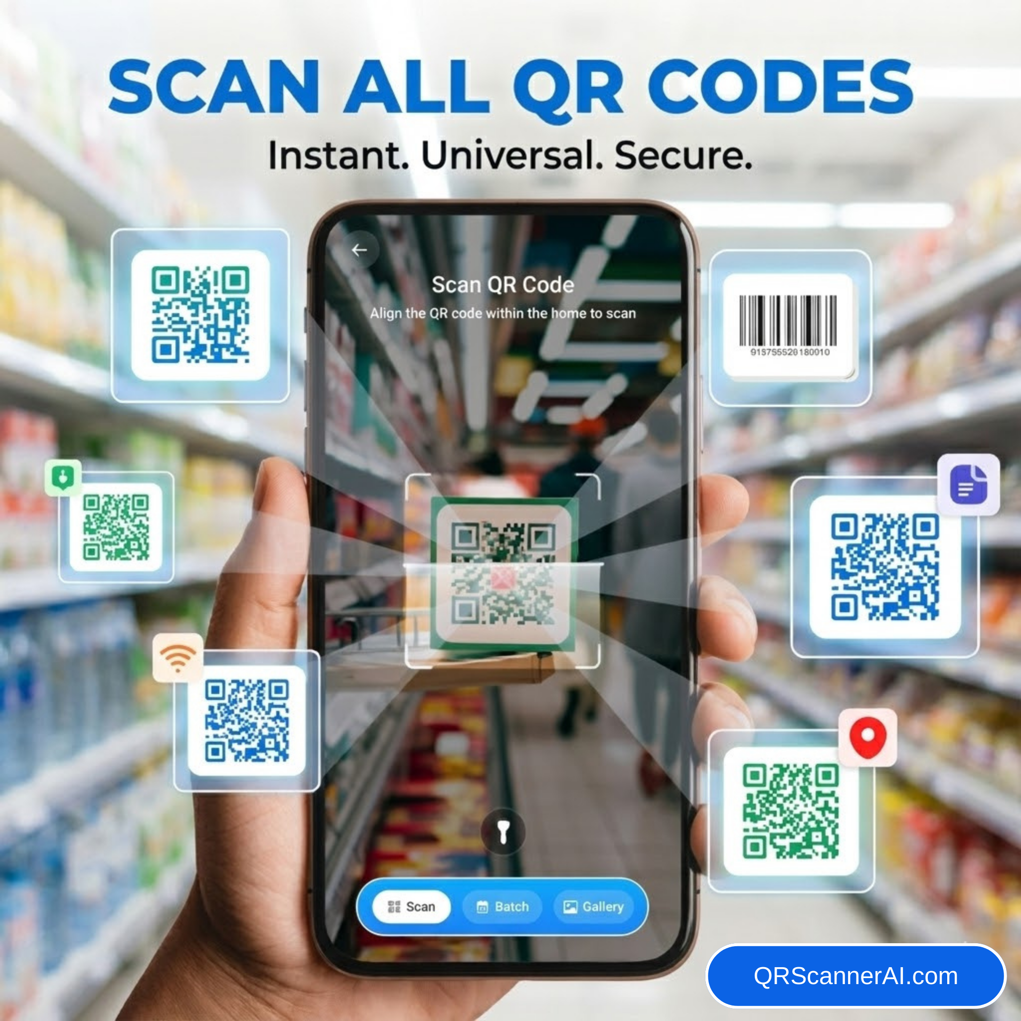 QR Code Scanner Features Display